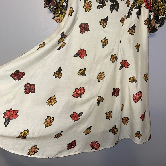 EUC Kimchi Blue x Urban Outfitters Floral Fields Flutter-Sleeve Dress Size XS - Picture 5 of 11